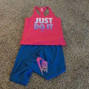 Nike leggings and tank top